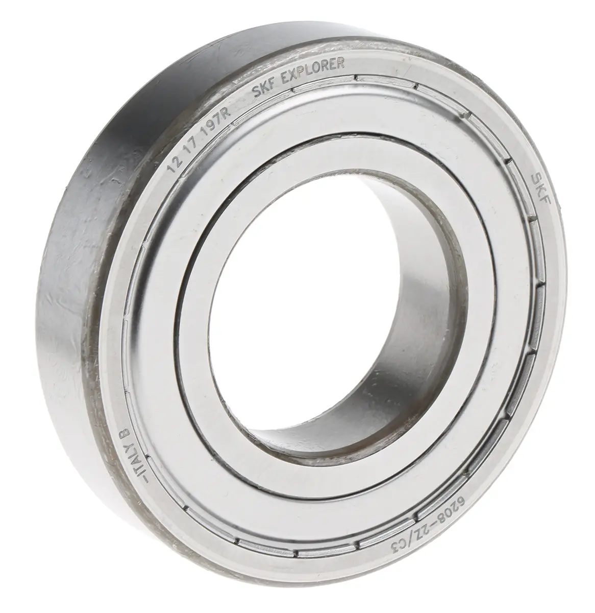 Produktfoto 1 von SKF 1-reihig Kugellager glatt, Innen-Ø 40 mm / Außen-Ø 80 mm Außen-ø , Breite 18 mm