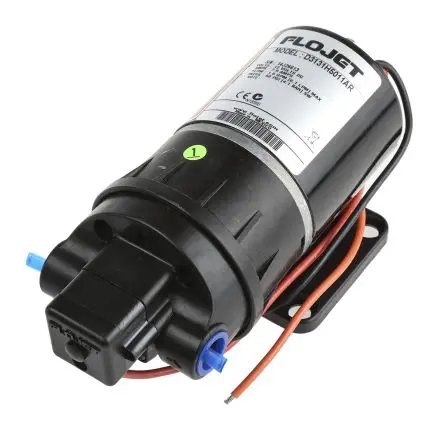 Produktfoto 1 von Xylem Flojet D3131 Membran Hydropumpen, 12V dc, Elektrisch, 1.5 m, bis 5.3l/min, max. 4.2 bar, IP44