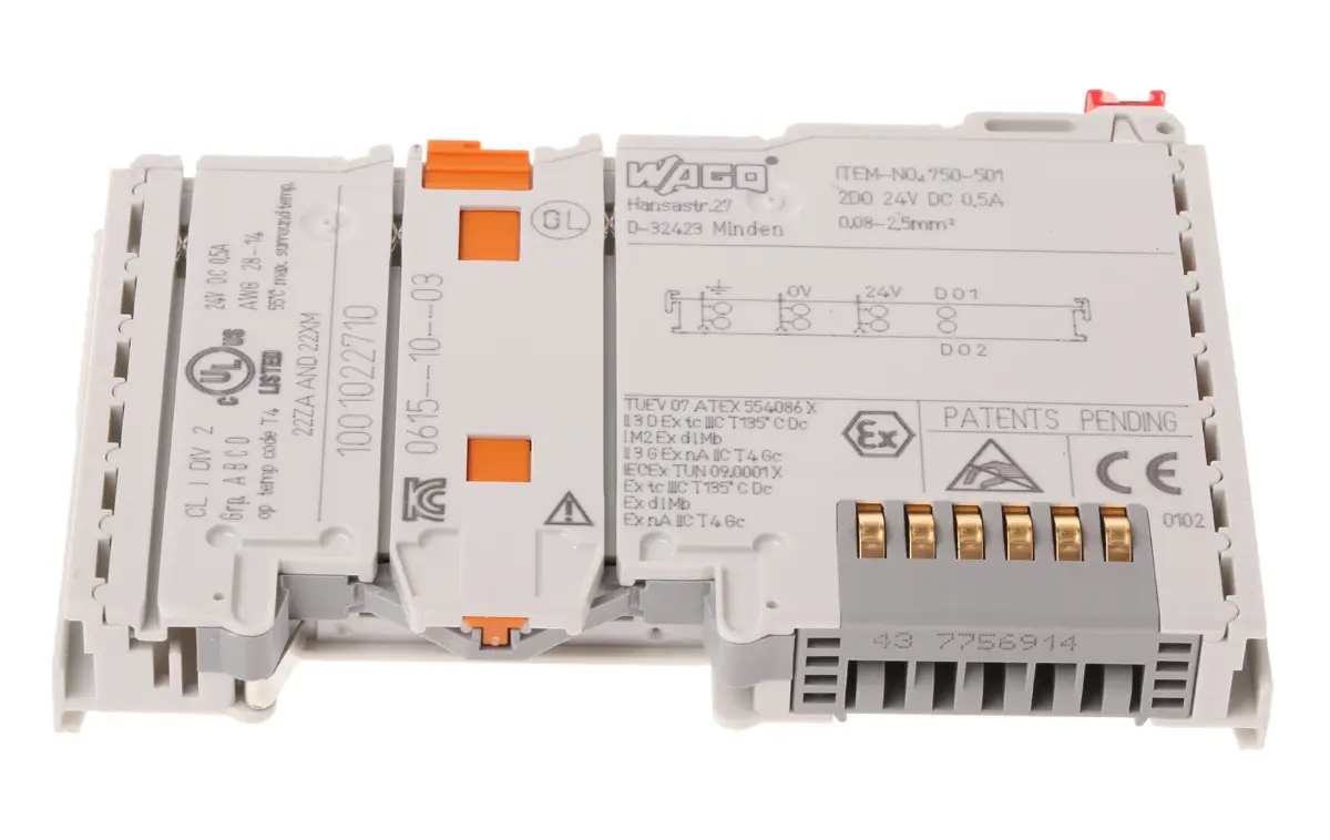 Produktfoto 1 von WAGO TM5 SPS-E/A Modul für Serie 750 / 2 (Kanal) x  Digital Ausgang