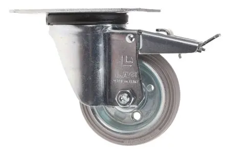 Produktfoto 1 von LAG Gebremst, schwenkbar Rolle, Rad ø 80 mm, 60 kg, Ges H. 106 mm, Rad B. 25 mm
