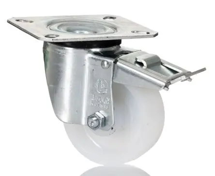 Produktfoto 1 von LAG Gebremst, schwenkbar Rolle, Rad ø 80 mm, 120 kg, Ges H. 106 mm, Rad B. 30 mm