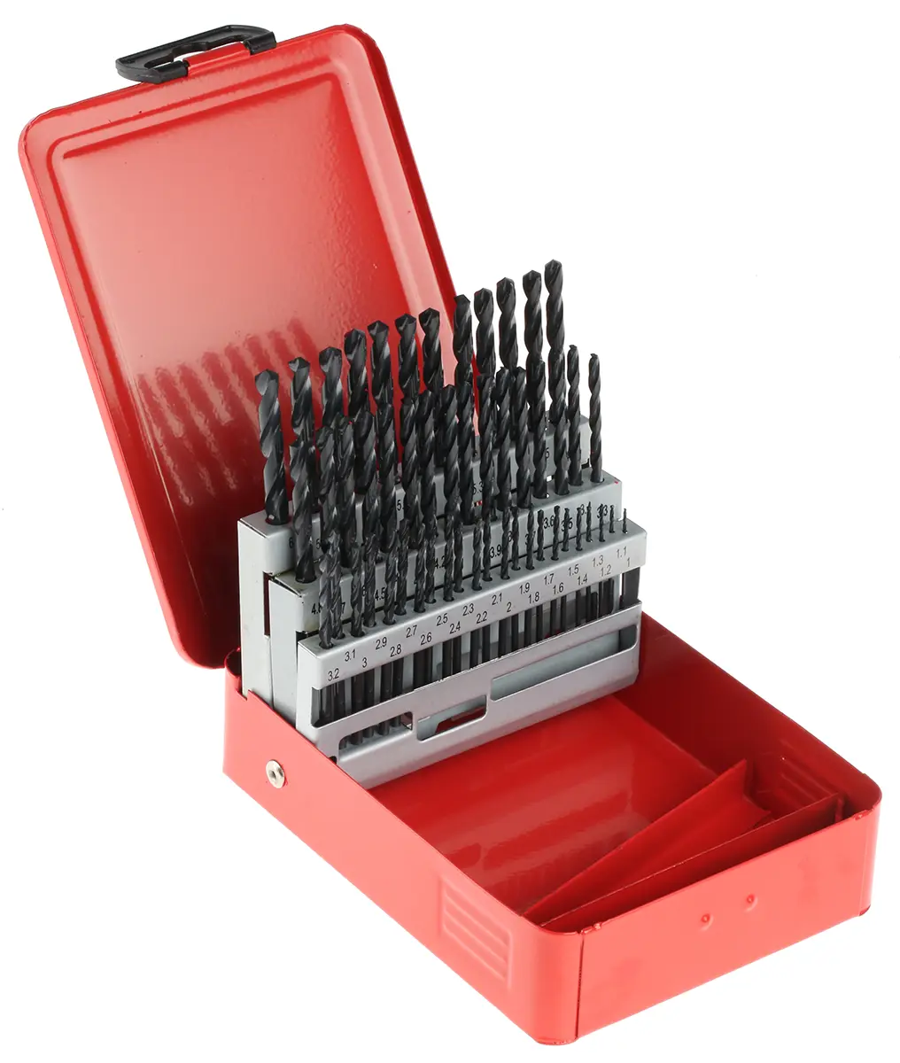 RS PRO HSS Drehung Satz 1 mm → 6 mm, 51-teilig für Metall