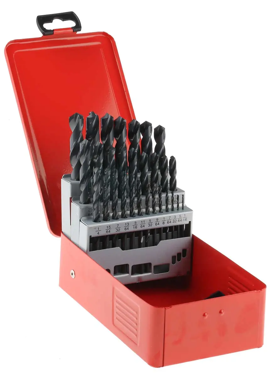 RS PRO HSS-G Drehung Satz 0.0625 in → 0.5 in, 29-teilig für Metall