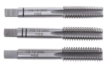 Produktfoto 1 von RS PRO Gewindebohrer HSS Hand, UNC Gerade Nut, Rechtsgewinde, 3-teilig 1/2-13UNC