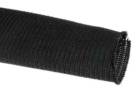 Produktfoto 1 von RS PRO Kabelbinder Schwarz Polyethylenterephthalat für Kabel-Ø 20 mm, Kabel ø 28 mm, Länge 3m Umflochten