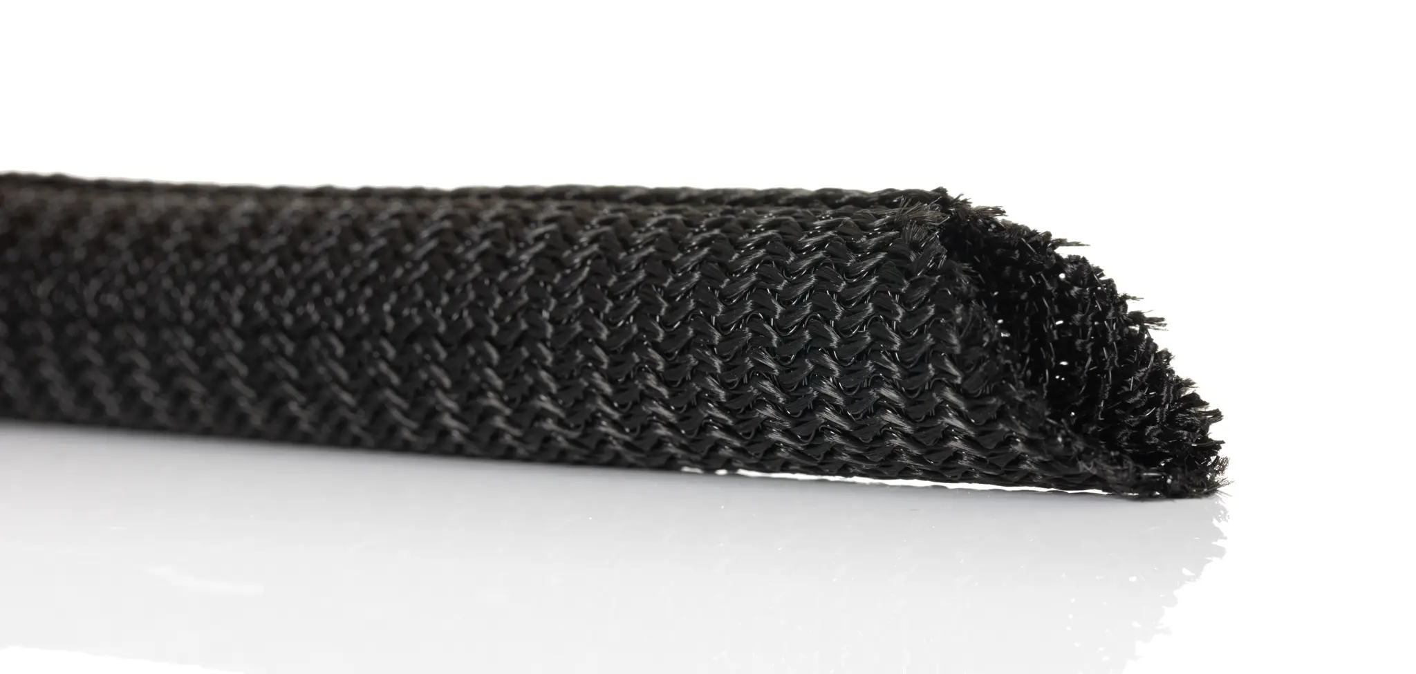 Produktfoto 1 von RS PRO Kabelschlauch Schwarz PET für Kabel-Ø 10mm bis 15mm, Länge 3m Umflochten
