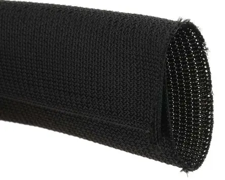 Produktfoto 1 von RS PRO Kabelbinder Schwarz Polyethylenterephthalat für Kabel-Ø 32 mm, Kabel ø 44 mm, Länge 3m Umflochten