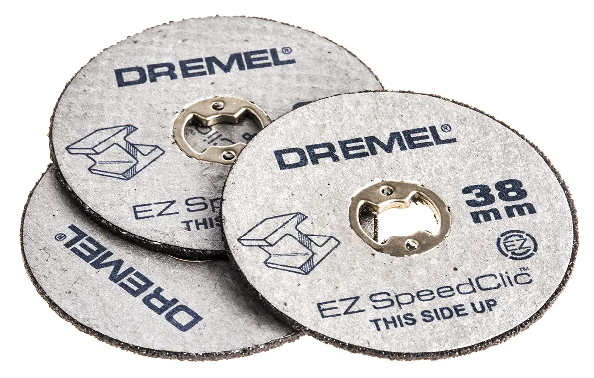 Produktfoto 1 von Dremel SpeedClic Aluminiumbeschichtet Ø 38 mm / Stärke 1.12 mm, Korngröße 12 Sehr Fein 12 Per Pack