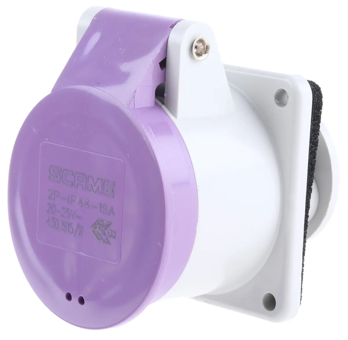 Produktfoto 1 von Scame IEC309 Leistungssteckverbinder Violett, 25V 2P / 16A, Panel IP44
