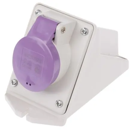 Produktfoto 1 von Scame IEC309 Leistungssteckverbinder Violett, 25V 2P / 16A, Wand IP44