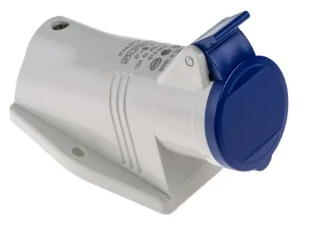 Produktfoto 1 von Scame Leistungssteckverbinder Blau, 230V 2P+PE / 16A, Wand IP44