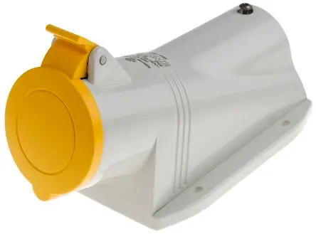 Produktfoto 1 von Scame OPTIMA-BASE Leistungssteckverbinder Gelb, 110V 2P+PE / 32A, Wand IP44