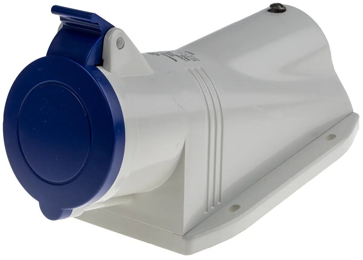 Produktfoto 1 von Scame OPTIMA-BASE Leistungssteckverbinder Blau, 230V 2P+PE / 32A, Wand IP44