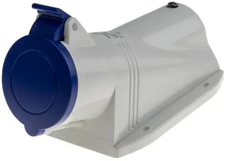 Produktfoto 1 von Scame OPTIMA-BASE Leistungssteckverbinder Blau, 230V 2P+PE / 32A, Wand IP44