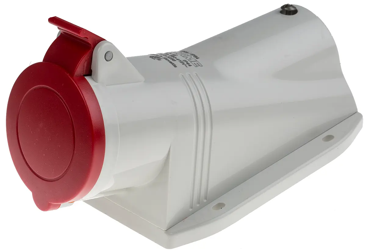 Produktfoto 1 von Scame OPTIMA-BASE Leistungssteckverbinder Rot, 415V 3P+PE / 32A, Wand IP44