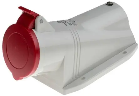 Produktfoto 1 von Scame OPTIMA-BASE Leistungssteckverbinder Rot, 415V 3P+PE / 32A, Wand IP44