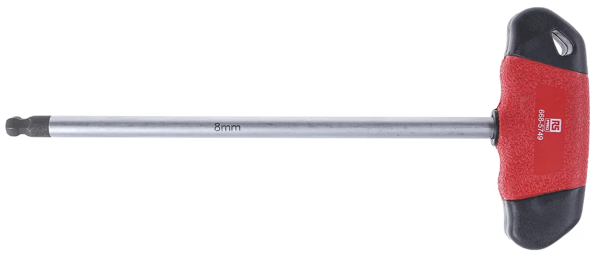 Produktfoto 1 von RS PRO metrisch  Innensechskant-Schlüssel 8mm T-Griff lang