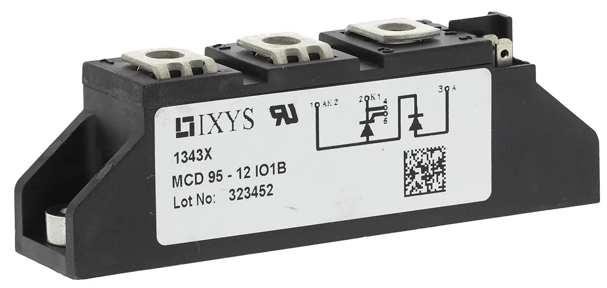 Produktfoto 1 von IXYS Thyristormodul 116 A 1200 V, Gate-Trigger 150 mA 2.4 kA 1.5 V TO-240AA 5-Pin