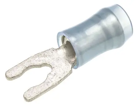 Produktfoto 1 von TE Connectivity PIDG Blau Isoliert Gabelkabelschuh B. 0.25Zoll, M3.5 Nylon 16 AWG 14 AWG