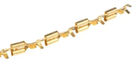 Produktfoto 1 von TE Connectivity FASTIN-FASTON .250 Flachsteckhülse, Gelb, Unisoliert, 6.35 x 0.81 mm, Buchse, 18 AWG min, 14 AWG