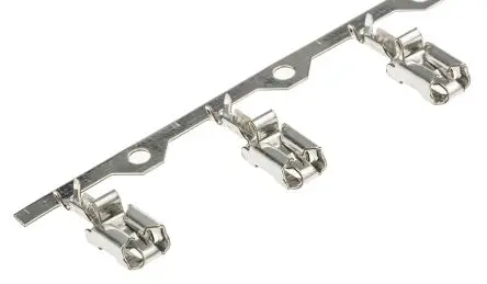 Produktfoto 1 von TE Connectivity Positive Lock .250 Mk I Flachsteckhülse, Schwarz, Unisoliert, 6.35 x 0.81 mm, Buchse, 20 AWG min, 17 AWG
