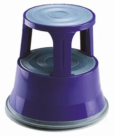 Produktfoto 1 von RS PRO Trittstufe 2 Stufen H.= 0.4m L.= 0.4 m Stahl, Gummi Blau 5 kg