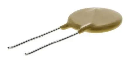 Produktfoto 1 von Würth Elektronik WE-VD Varistor, 860 pF, 430 V / 100 A 710 V, 10000 A max., Ø 23 mm, 5.7 mm, L. 26.5 mm