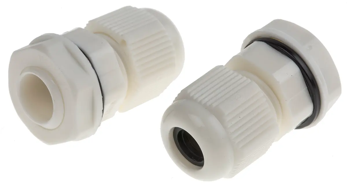 Produktfoto 1 von RS PRO Kabelverschraubung, M12 Nylon 6.6 Weiß 3 mm/ 6.5 mm, IP68
