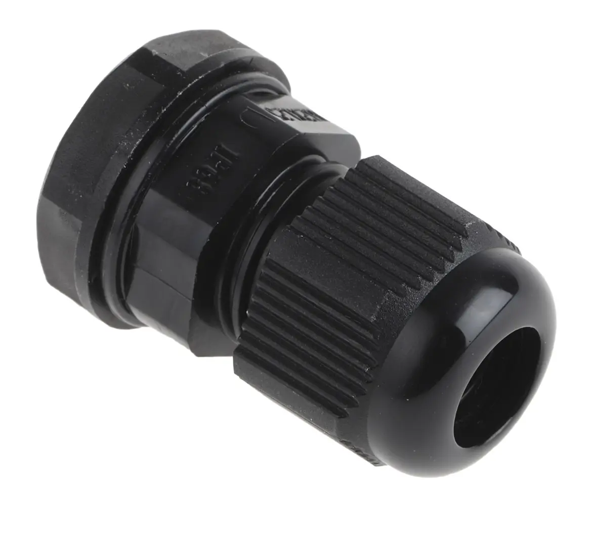 Produktfoto 1 von RS PRO Kabelverschraubung, M12 Nylon 6.6 Schwarz 3 mm/ 6.5 mm, IP68
