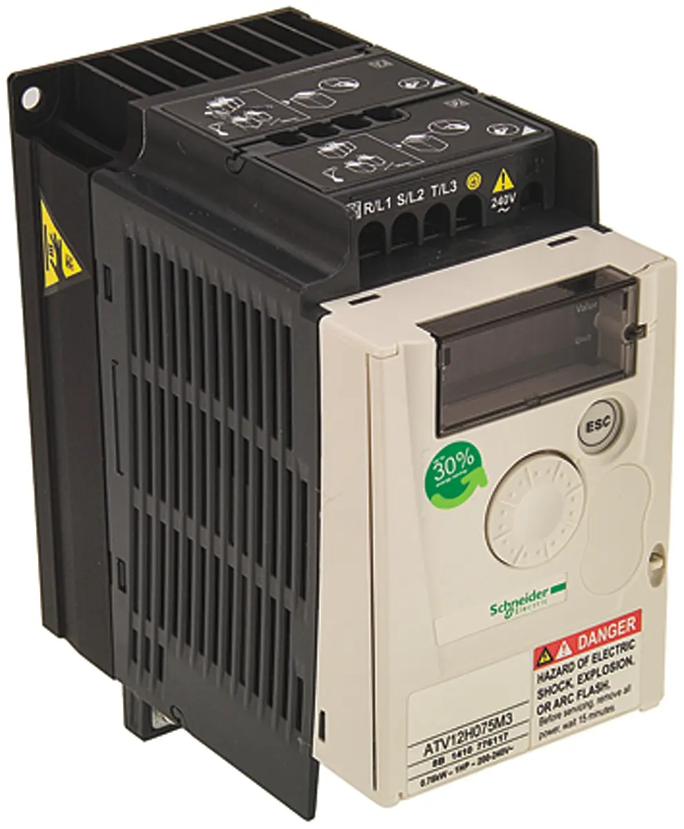Produktfoto 1 von Schneider Electric ATV 12 3-Phasen Frequenzumrichter 0.75 kW 480 V 4.2 A 400Hz