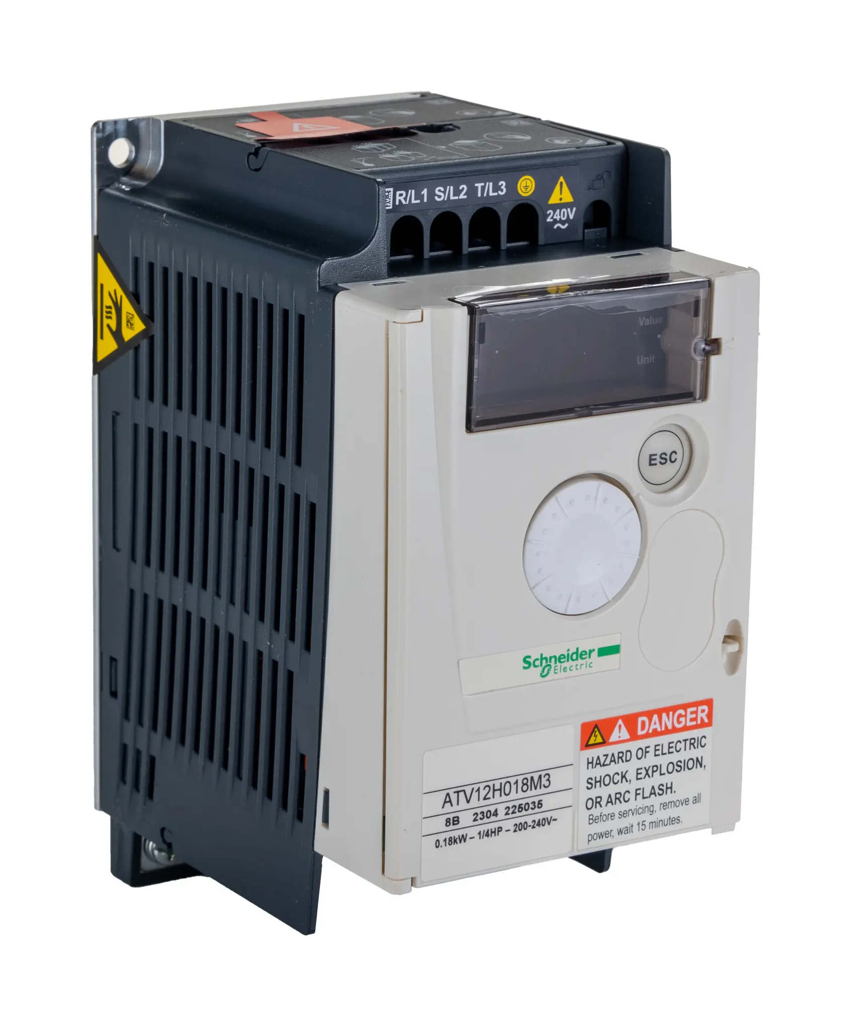 Produktfoto 1 von Schneider Electric ATV 12 3-Phasen Frequenzumrichter 0.18 kW 480 V 1.4 A 400Hz