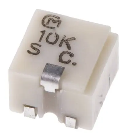 Produktfoto 1 von Bourns PVG5 12-Gang Oberfläche Trimm-Potentiometer, Einstellung von oben, 10 kΩ, 10 %, 0.25 W, J-Haken, L. 4.8 mm, L.