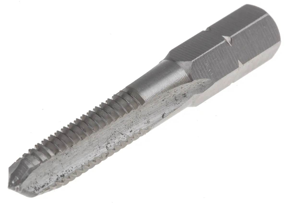 Produktfoto 1 von RS PRO Gewindebohrer HSS Hand, Metrisch Sechskantantrieb-Gewindebohrer, Rechtsgewinde, 1-teilig M6
