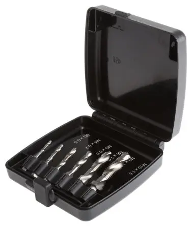 Produktfoto 1 von RS PRO Gewindebohrer-Satz HSS Hand, Metrisch Sechskantantrieb-Gewindebohrer, Rechtsgewinde, 6-teilig M3 x M10