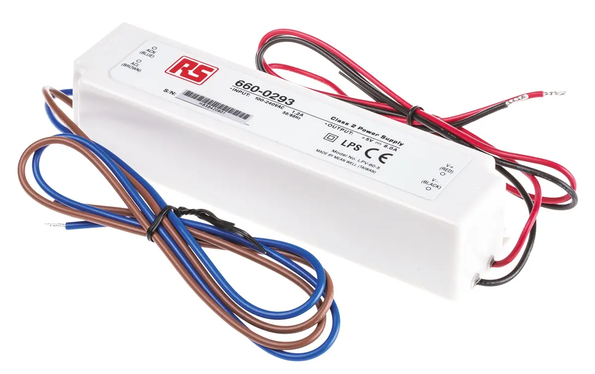 Produktfoto 1 von MEAN WELL LED-Treiber, 40 W 90 → 264 V ac LED-Treiber 8 A, Ausgang 5 V