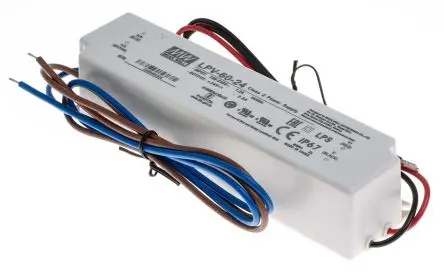Produktfoto 1 von MEAN WELL LED-Treiber, 60 W 264V ac, 90 V ac LED-Treiber 2.5A, Ausgang 24V