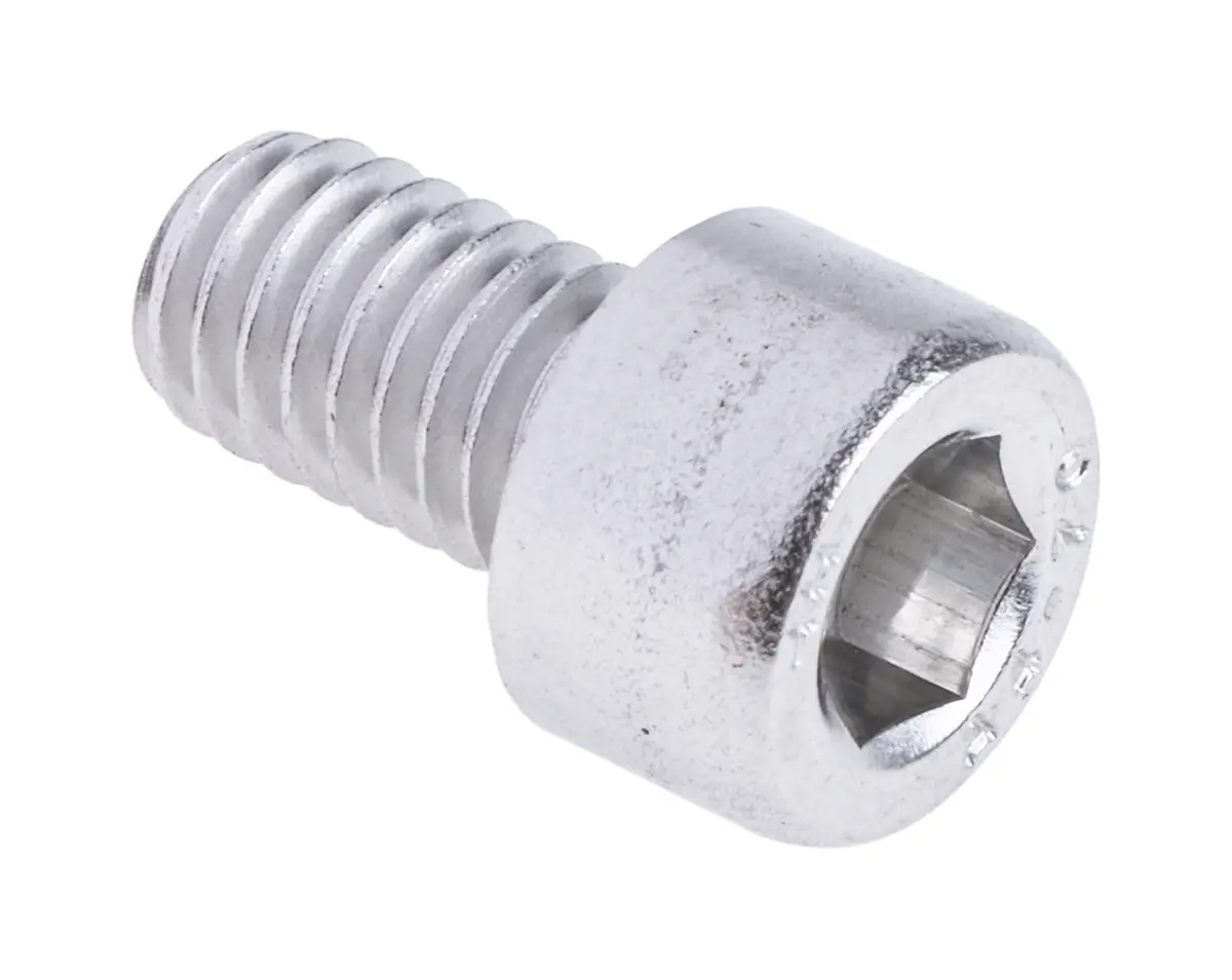 Produktfoto 1 von RS PRO Zylinderkopf Innensechskantschraube, Edelstahl A4, M6 x 1mm, 10mm