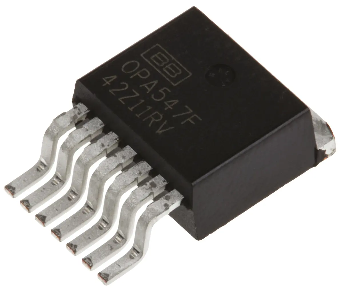 Produktfoto 1 von Texas Instruments Operationsverstärker Oberfläche 1 MHz TO-263, biplor typ. 30 V, biplor typ. 9 V, 7-Pin