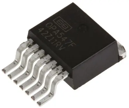 Produktfoto 1 von Texas Instruments Operationsverstärker Oberfläche 1 MHz TO-263, biplor typ. 30V, biplor typ. 9 V, 7-Pin