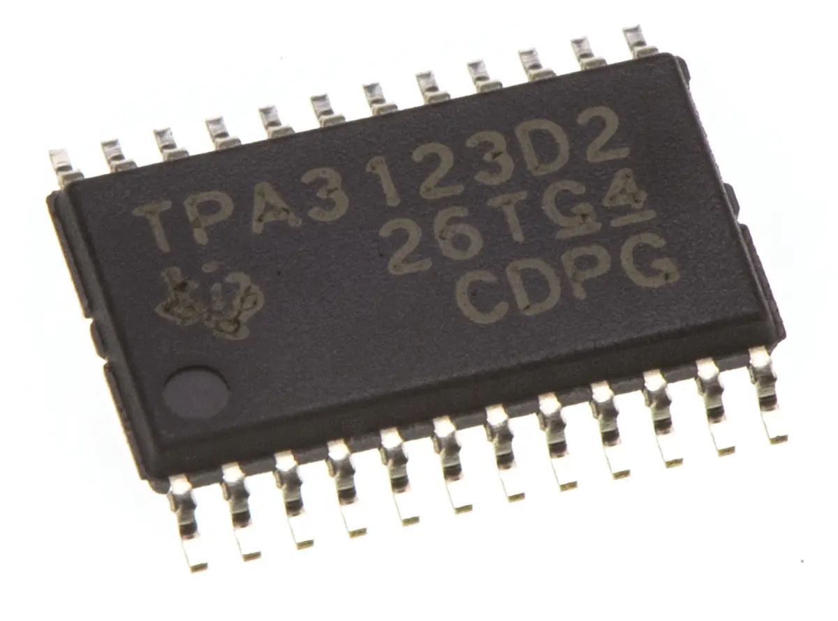 Produktfoto 1 von Texas Instruments 2 Klasse D Audioverstärker 20W Audio HTSSOP 24-Pin 85 °C