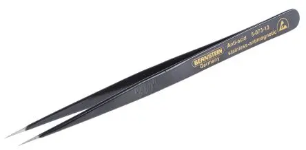 Produktfoto 1 von Bernstein Edelstahl Pinzette, 140mm, Spitze Lang Antimagnetisch 1-teilig ESD-Sicherheit