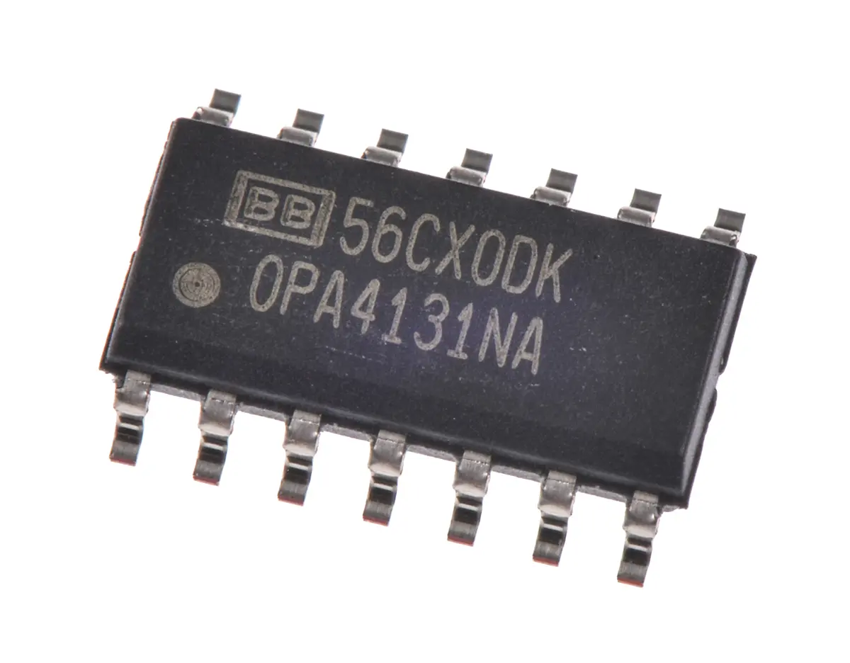 Produktfoto 1 von Texas Instruments Operationsverstärker Oberfläche 4 MHz SOIC, biplor typ. 18 V, biplor typ. 4.5 V, 14-Pin