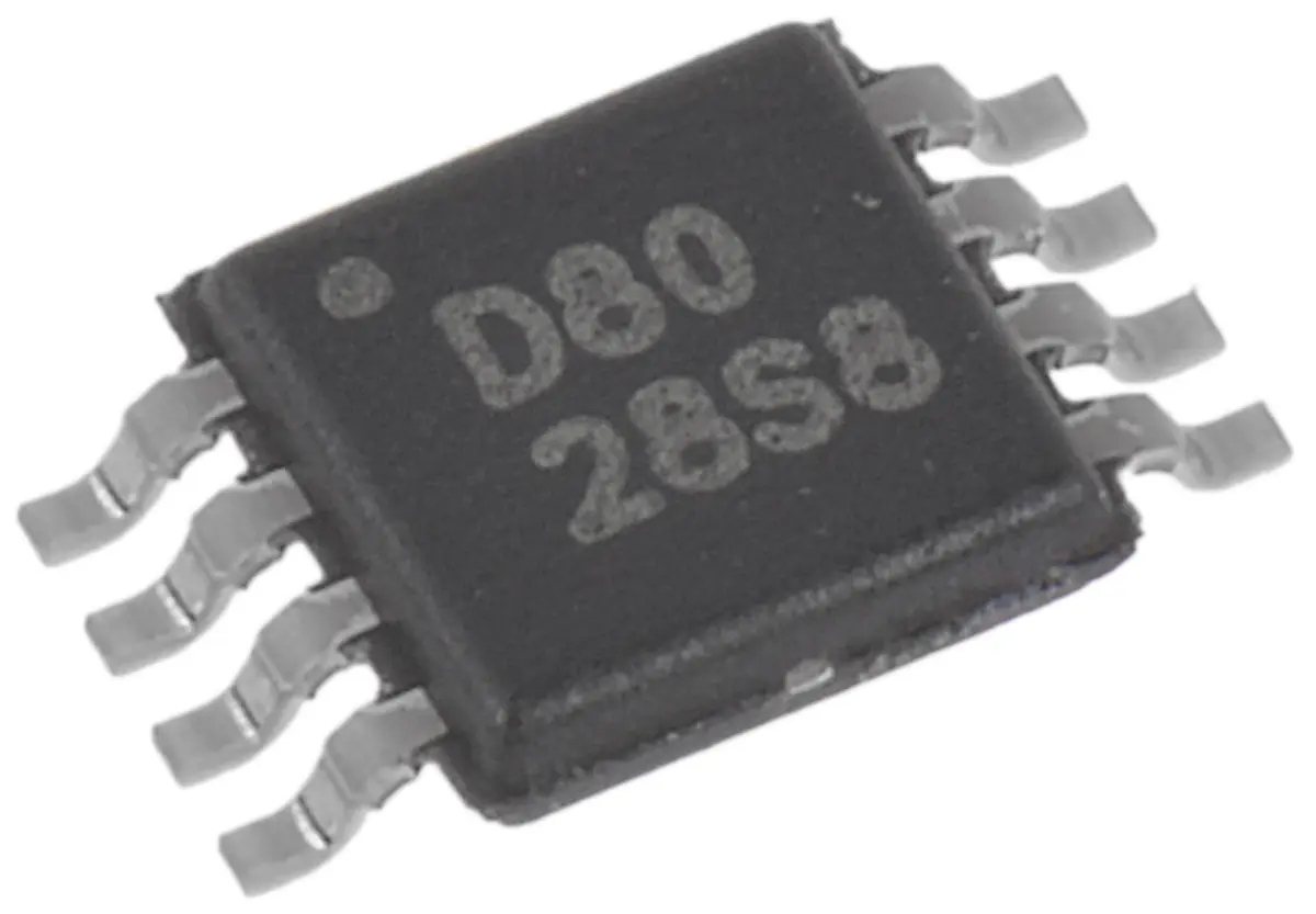 Produktfoto 1 von Texas Instruments 16 bit 1 DAC 200 ksps MSOP, 8-Pin, Interface Microwire, QSPI, SPI
