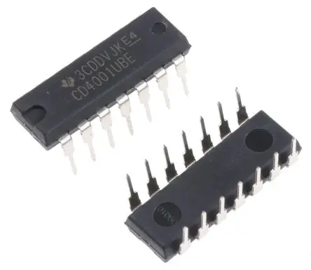 Produktfoto 1 von Texas Instruments Logikgatter, 4-Elem., NOR, 4000, 4.2 mA, 14-Pin, PDIP, 2