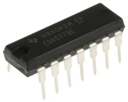 Produktfoto 1 von Texas Instruments Logikgatter, 4-Elem., XNOR, 4000, 4.2 mA, 14-Pin, PDIP, 2