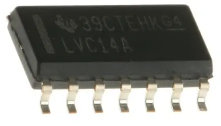 Produktfoto 1 von Texas Instruments CMOS-Inverter, Frequenzumrichter Schmitt-Trigger-Eingang Schmitt-Trigger, CMOS, Push-Pull 6 14-Pin 9.5