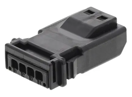 Produktfoto 1 von JAE MX19 Kfz-Steckverbinder, Kabel, Kfz-Steckverbindergehäuse, Crimpbefestigung, Stecker, 4-polig, Schwarz / 1-reihig