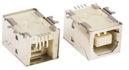 Produktfoto 1 von ASSMANN WSW, gewinkelt A-USB USB-Steckverbinder Buchse USB-Typ B 1, Oberfläche USB 2.0