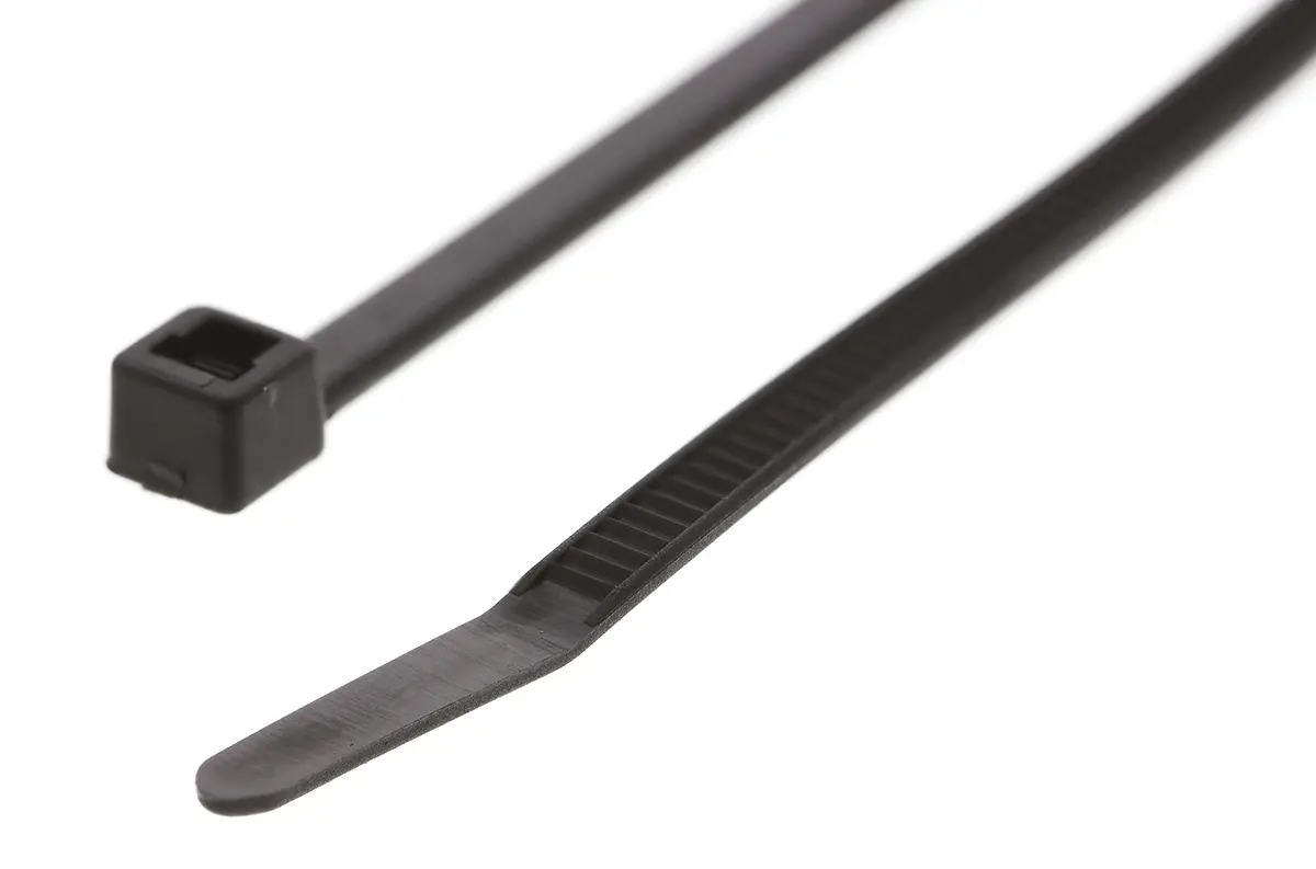 HellermannTyton T30L Nylon 6.6 Kabelbinder Nicht lösbar Schwarz 3.5 mm x 198 mm