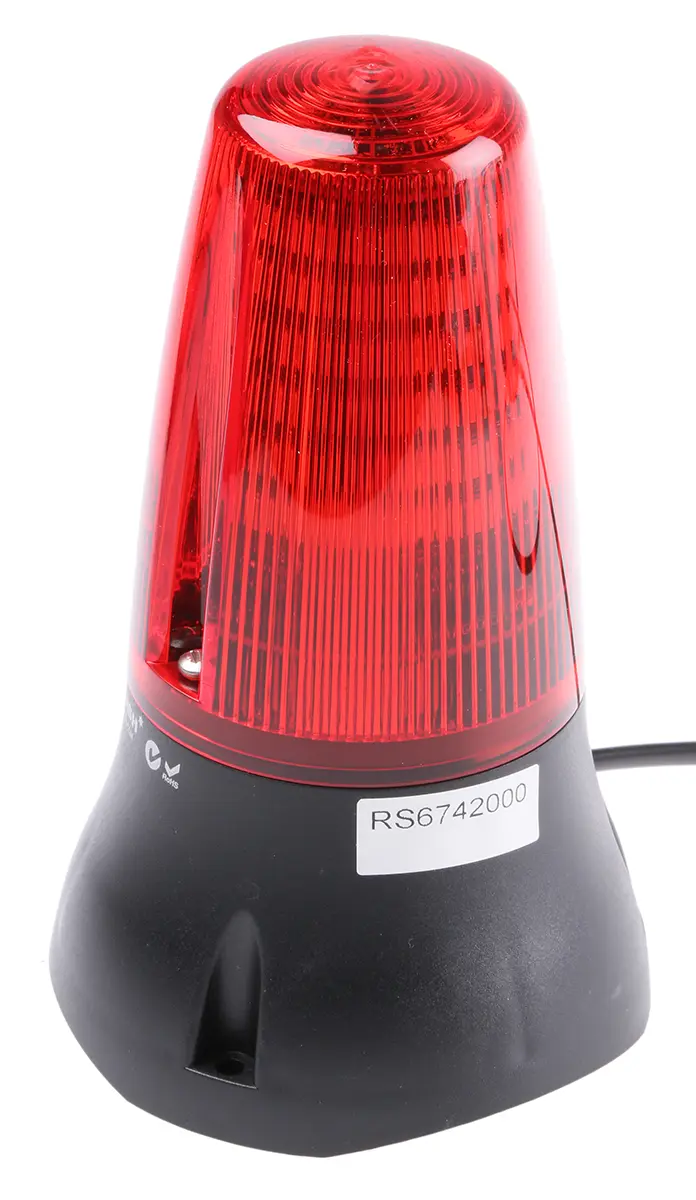 Moflash LEDD125 LED Blinkend, Dauer Signalleuchte Rot, 230 V ac, Ø 98mm x 162mm